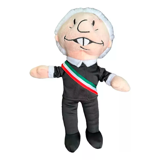 Peluche Amlo Peje 20 Cm Calidad Premium Morena